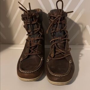 Women’s 8.5 Sperry Brown Leather Lace-Up Boots